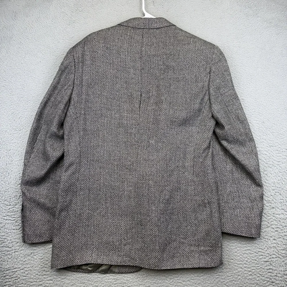 Vintage Christian Dior Sport Coat Blazer Mens 42R Gray Wool Silk Tweed Check‎